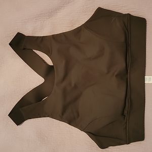 EEUC lululemon Fast & Free Bra Nulux Dark Olive Energy bra